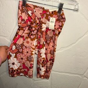 Aerie Floral Bike Shorts - Pink and Brown